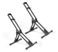 VEVOR Supporto per Bicicletta 2 Pezzi, Portabici da Pavimento Pieghevole | Rastrelliera da Pavimento in Acciaio al Carbonio, per Ruote da 508-737 mm, Installazione Senza Fori, per Garage e Casa, Nero