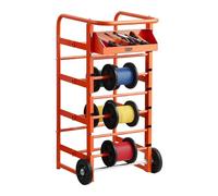 VEVOR Supporto per Bobine di Filo, 11 Barre, Distributore per Bobine Multiple con Vassoio Portaoggetti per l'Archiviazione dei Cavi, Uso Elettrico, Industriale e al Dettaglio, Efficienza Lavorativa