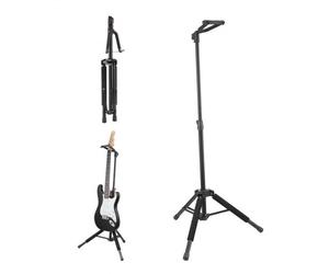 VEVOR Supporto per Chitarra Treppiede, Capacità di Carico di 15 kg Espositore da Pavimento Pieghevole per Chitarra, Altezza Regolabile da 900 a 1200 mm per Chitarra Acustica Elettrica Basso Classico