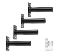 VEVOR Supporto per Dischi Pesi a Parete, Supporto per Manubri per Dischi Pesi da 50,8 mm Capacità di Carico 150 kg Organizzatore per Palestra in Ferro Pesante, 4 Pezzi, Accessori di Montaggio Inclusi