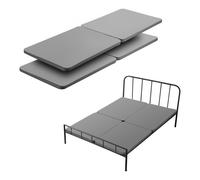 VEVOR Supporto per Doghe da Letto, Dimensione di Queen 2010 x 1480 x 38 mm Supporto in Legno per Materasso Matrimoniale, con Rivestimento in Tessuto Oxford 200D, Facile da Montare, 4 Pezzi, Grigio