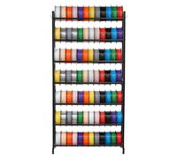 VEVOR Supporto per Filamenti per Stampanti 3D, Scaffale Porta Filamenti a 7 Livelli per Stampanti in Acciaio al Carbonio, Porta Bobine per Studio di Stampa, Home Studio, Ufficio, Officina, Nero