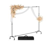 VEVOR Supporto per Fondale 213 x 300 cm Set Regolabile, Portatile con Ruote, Supporto Schermo Proiettore Mobile Resistente per Matrimoni
