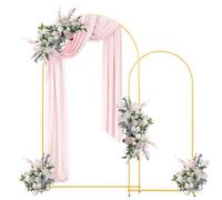 VEVOR Supporto per Fondale ad Arco, Set da 2, 2,2 m e 1,8 m, Struttura Stabile, Facile da Montare, in Metallo Dorato per Decorazioni di Matrimoni, Feste di Compleanno, Lauree, Celebrazioni