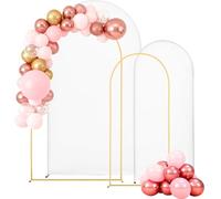 VEVOR Supporto per Fondale ad Arco Set da 2, Struttura Stabile, Facile da Montare, Set di Fondali ad Arco per Feste con Copertura per Matrimoni, Feste di Compleanno, Decorazioni per Cerimonie