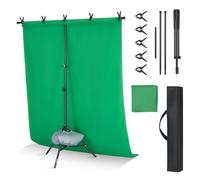 VEVOR Supporto per Fondale Fotografico Regolabile, Tessuto per Fondale 154 x 198 cm Supporto per Fondale Portatile con 1 Treppiede, Supporto per Schermo per Fotografia di Prodotto Fotografia in Studio