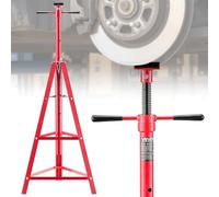 VEVOR Supporto per Fossa Alto Triangolare Carico Max. 2 Tonnellate, Cavalletto di Supporto da Fossa Altezza Regolabile 120-215 cm, Cuscinetti, Supporto per ASSE di Sollevamento da Officina Garage