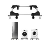 VEVOR Supporto per Frigorifero Base Mobile, Carico 500 kg Supporto per Lavatrice con 8 Ruote Gemelle Bloccabili e 4 Freni, Carrello per Mobili Regolabile 698,5 mm-899,16 mm per Lavatrice Asciugatrice