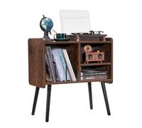 VEVOR Supporto per Giradischi con Ripiani Rimovibili, Supporto per Dischi in Vinile, Armadietto con Spazio Massimo 100 Album, Tavolo per Giradischi Regolabile in Altezza per Soggiorno, Camera da Letto