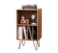 VEVOR Supporto Giradischi 3 Livelli Dischi in Vinile Metallo 280 Album Marrone
