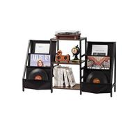 VEVOR Supporto Giradischi 3 Livelli Dischi in Vinile in Metallo 280 Album Nero