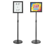 VEVOR Supporto per Insegne su Piedistallo, Supporto per Poster Regolabile da 279 x 216 mm, Piedistallo Porta Insegne Girevole 360° da Pavimento per Eventi Matrimonio Festa Conferenza Interno Esterno