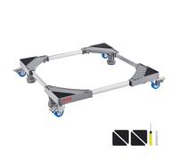 VEVOR Supporto per Mini Frigo, Carico di 400 libbre, 4 Piedini Robusti, 4 Ruote Girevoli Bloccabili, Piedistallo per Lavatrice e Asciugatrice, Base Regolabile Multifunzionale per Lavatrice e Frigorife