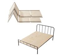 VEVOR Supporto per Materasso a Castello Matrimoniale 1800 x 1300 x 10 mm con Attacco, Supporto per Doghe da Letto, Tavola da Letto Pieghevole, Pronto all'Uso, 8 Pezzi, Legno Naturale