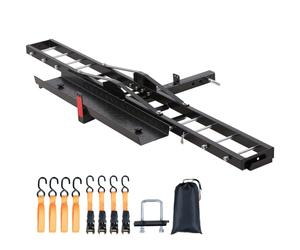 VEVOR Supporto per moto e scooter da cross, 272,2 kg in acciaio, rampa 119,4 cm, cinghie a cricchetto e stabilizzatore