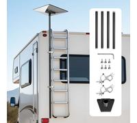 VEVOR Supporto per Palo per Camper Starlink, Angolo di Montaggio Regolabile a 360°, Kit Tubi Gen 3 Standard, Adattatore per Scala per Camper Starlink Extra Lungo in Acciaio, Compatibile con Gen3 e V3