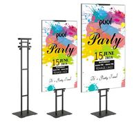 VEVOR Supporto per poster da terra Porta segnaletica da 190cm regolabile in altezza su entrambi i lati