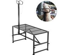 VEVOR Supporto per rifilatura 51x23 pollici, supporto per rifilatura con testa dritta, supporto per rifilatura capre telaio in metallo supporto per pecore