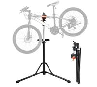 VEVOR Cavalletto da Officina Pieghevole per Biciclette Portata max.30 kg, Cavalletto Riparazione Biciclette Altezza Regolabile, Cavalletto per Bicicletta Morsetto Girevole 360°, Cavalletto per Bici