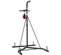 VEVOR Supporto per Sacco da Boxe, Attrezzatura per Allenamento Regolabile in Altezza, Supporta 65 kg, con Base Appesantita, Sacco per Allenamento Palestra Casa, Nero 132x114x201 cm