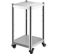 VEVOR Supporto per scaldariso 14" x 14" in acciaio inossidabile Supporto per scaldariso Supporto per attrezzature da cucina commerciale Scaldariso commerciale con ruote e due freni
