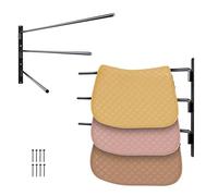 VEVOR Supporto per Sella da Parete, Supporto per Sella Oscillante, Supporto per Sella per Cavallo a 3 livelli, Supporto e Coperta per l'Organizzazione della Selleria 78,5 x 75,9 x 13,97 cm, 2 Pezzi