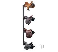 VEVOR Supporto per Sella da Parete, Supporto per Sella per Cavallo a 4 Livelli, Supporto per Sella Western e Inglese, Supporto per Coperta per Cavallo per Organizzazione Selleria 609 x 177 x 1320 mm
