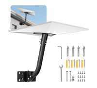 VEVOR Supporto per Starlink Gen 3, Montaggio a Parete Angolo Regolabile, Kit Tubi Gen 3 Standard, Adattatore per Palo Starlink Lungo in Acciaio Compatibile con Gen3 e V3, Nero