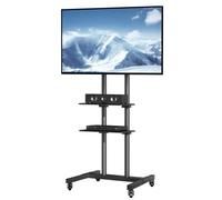 VEVOR Supporto per TV da Pavimento con Portaoggetti 59,8kg Carrello Supporto TV
