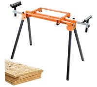 VEVOR Supporto per Troncatrice Banco di Lavoro Estraibile Altezza 78cm Carico Max. 150kg, Supporto per Troncatrice con Guida Scorrevole Larghezza Estraibile tra 94cm - 199cm Altezza Rullo 83cm 94cm