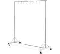 VEVOR Supporto per Verniciatura, Altezza Regolabile da 1,5 a 2,1 m Supporto per Carrozzeria per Auto con 8 Ganci, 4 Ruote Girevoli, Capacità di 30 kg per Officine di Riparazione Auto e Garage, Bianco