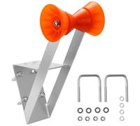 VEVOR Supporto per Verricello per Rimorchio per Barche, per Colonna da 50,8-76,2 mm Sedile per Verricello per Rimorchio Barca con Rullo Arancione in TPU e Bulloni a U, Zincato, Argento