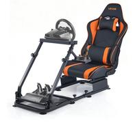 VEVOR Supporto per Volante da Cabina di Pilotaggio, con Doppio Braccio a Doppia Rotaia, Compatibile con Logitech G25, G27, G29, G920, G923, Thrustmaster T300RS, TX F458, T500RS, T3PA-PRO (F1/GT)