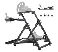 VEVOR Supporto per Volante da Corsa Pieghevole Regolabile, Compatibile con Logitech G923, G920, G29, G27, Thrustmaster T300RS TX F458, T500RS, T3PA-PRO (F1/GT), Pedali NON Inclusi