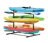 VEVOR Supporto Porta Kayak da 6 Pezzi, Stand da Pavimento per Kayak, Supporto da Terra Autoportante per Deposito Bifacciale Canoe Tavola da Surf SUP da Garage per Spiaggia Mare, Carico Max. 180 kg