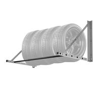 VEVOR Supporto Porta Pneumatici Pieghevole da Parete, Supporto per Pneumatici Regolabile 812-1219ｍｍ in Acciaio Q235 per Pneumatici Standard da R14-R20 Pollici Capacità Carico max. 136kg da Officina