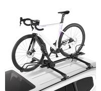 VEVOR Supporto Portabiciclette da Tetto Pieghevole Carico 15 kg, Portabici da Tetto con Sistema di Bloccaggio per Barre Trasversali Ruote da 508-737 mm, Portabicicletta Verticale Auto