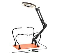VEVOR Supporto Terza Mano Ausilio per Saldatura Lampada d'Ingrandimento LED 3X