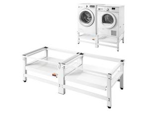 VEVOR Supporto Universale per Lavatrice Altezza 355 mm Carico max. 318 kg Base per Lavatrice Asciugatrice con Vassoio Estraibile Piedini Antiscivolo Supporto in Acciaio 2 Pezzi Base Piedistallo
