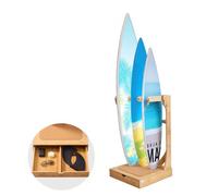 VEVOR Supporto Verticale per Tavole da Surf 3 Livelli Staffa in Legno con Ganci