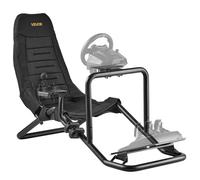 VEVOR Supporto Volante da Corsa, con Simulatore Integrato, Compatibile con Logitech G25, G27, G29, G920, G923, Thrustmaster T300RS, TX F458, T500RS, T3PA-PRO (F1/GT) e Pedali CSR, Nero