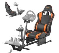 VEVOR Supporto Volante da Corsa per Simulatore ad Alta Resistenza, Compatibile con Logitech G25, G27, G29, G920, G923, Thrustmaster T300RS, TX F458, T500RS, T3PA-PRO (F1/GT) e Pedali CSR