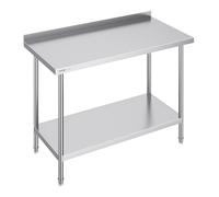 VEVOR Table de Travail en Acier Inoxydable 61 x 121,9 x 91,4 cm Table de préparation des Aliments Durable Hauteur réglable unité de Stockage des Aliments pour Cuisine, Restaurant, Bar, hôtel, Maison