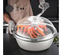 VEVOR Tagliabordi Manuale, Tagliabordi Manuale da 480 mm, con Lame Affilate in Acciaio Inossidabile, Macchina da Taglio Idroponica a Umido e a Secco, Taglio a Rotazione per Piante, Foglie