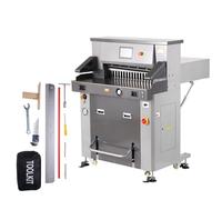 VEVOR Tagliacarte Elettrico Idraulico Tagliacarte Larghezza Taglio 660,4mm Spessore Taglio 80mm, Tagliacarte Elettrico Controllo Numerico Schermo a Tocco da 7 Pollici, Taglierina Idraulica Automatica