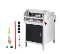 VEVOR Tagliacarte ElettricoMax. 450 mm, Arrotonda angoli elettrico, Spessore di taglio 40 mm, con pannello LCD intelligente, Posizionamento luce a infrarossi, per etichette, ufficio