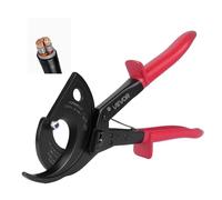 VEVOR Tagliacavi a Cricchetto Cesoia Tagliacavi Manuale Lame in Acciaio Armonico Manici Isolati, Taglierina per Cavi in Rame e Alluminio Capacità max. 400 mm², Tagliacavi Utensile da Elettricista