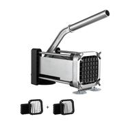 VEVOR Tagliapatatine, Tagliapatate con Lame in Acciaio Inossidabile da 1/2" e 3/8", Tagliapatate Manuale con Ventose, Ideale per Patate, Patatine Fritte, Cetrioli, Verdure, Carote