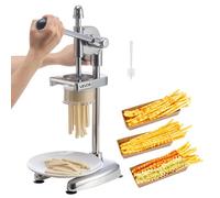 VEVOR Tagliapatate Commerciale per Patatine Fritte, Pressa in Acciaio Inox per Strisce di Patate Fritte, Taglierina con Estrusore Estensibile, Pressa Manuale per Purè di Patate per Ristoranti