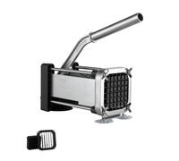 VEVOR Tagliapatatine con Lama in Acciaio Inossidabile da 1,27 cm, Tagliapatate Manuale e Tritatutto con Ventose, Ideale per Patate Patate Fritte Cetrioli Verdure, Taglierino per Patatine Nero Argento